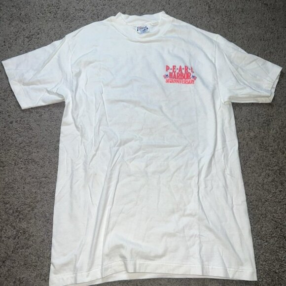 Vintage 1991 Pearl Harbor 50th Anniversary T Shirt Size M Military Art Tee - Picture 4 of 7